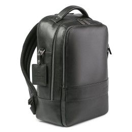 Custom Samsonite Leather Laptop Backpack - Black Custom Samsonite Leather Laptop Backpack - Black