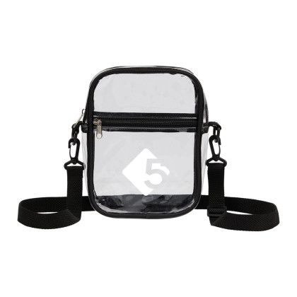 Custom Clear Cross Body Tote - Black Custom Clear Cross Body Tote - Black
