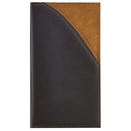 Custom 2 Tone Vinyl Designer Series Barcelona Planner - Academic 2 Color - Brown with Black