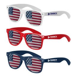 Custom Patriotic Lens Sunglasses - All Colors