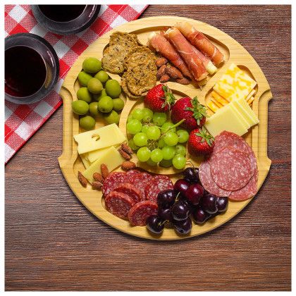 Custom Flip, Serve & Store Board - Natural - Lifestyle Custom Flip, Serve & Store Board - Natural - Lifestyle