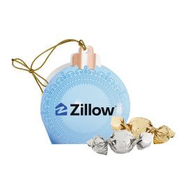 Custom Jingle Treats Ornament-Twist Wrapped Truffles