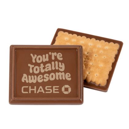 Custom Etched Rectangle Chocolate Cookie Custom Etched Rectangle Chocolate Cookie