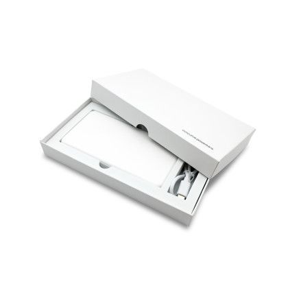 Custom UL Certified 10,000 mAh Power Bank - White - Packaging