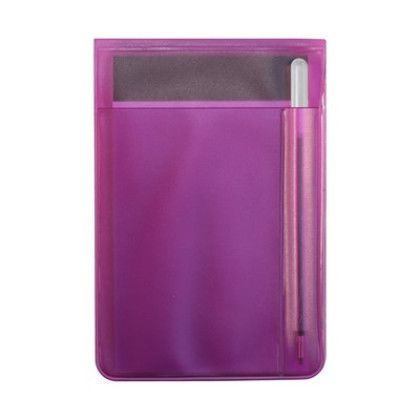 Custom 100 Page Pad Translucent Memo Book with Matching Pen - Calendar - Translucent Purple 
