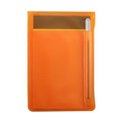 Custom 100 Page Pad Translucent Memo Book with Matching Pen - Calendar - Translucent Orange 