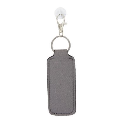 Custom Lip Balm Holder Bottle Charm - Gray Back View Custom Lip Balm Holder Bottle Charm - Gray Back View