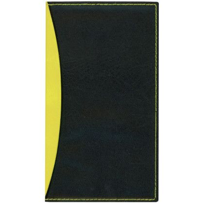 Custom Soft Cover 2 Tone Vinyl Geneva Series Weekly Planner w/o Map / 1 Color - Yellow with Black Custom Soft Cover 2 Tone Vinyl Geneva Series Weekly Planner w/o Map / 1 Color - Yellow with Black