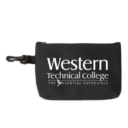 Custom "DELAS" Mesh Zipper Storage Pouch - 8" W x 5" H - Black Custom "DELAS" Mesh Zipper Storage Pouch - 8" W x 5" H - Black