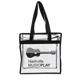 Custom Clear Stadium Tote Bag - Clear