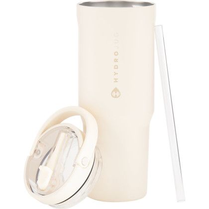 Custom 32 oz Cream HydroJug Traveler Sport Copper-Insulated Double-Wall Travel Tumbler - Engraved - Open Cap View Custom 32 oz Cream HydroJug Traveler Sport Copper-Insulated Double-Wall Travel Tumbler - Engraved - Open Cap View