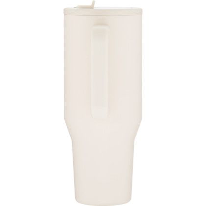 Custom 32 oz Cream HydroJug Traveler Copper-Insulated Double-Wall Tumbler - Engraved - Handle View 