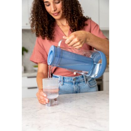 Custom LifeStraw Home Glass 7-Cup Pitcher - Stormy In Use