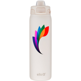 Custom 22 oz Ello Pop & Fill Tonal Cream Double-Wall Water Bottle - Full Color Custom 22 oz Ello Pop & Fill Tonal Cream Double-Wall Water Bottle - Full Color