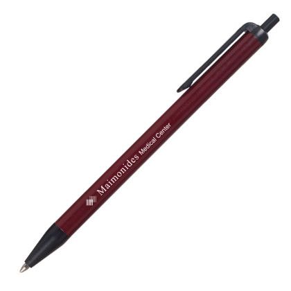 Custom Montgomery Retractable Pen w/ Colored Barrel - Maroon Custom Montgomery Retractable Pen w/ Colored Barrel - Maroon