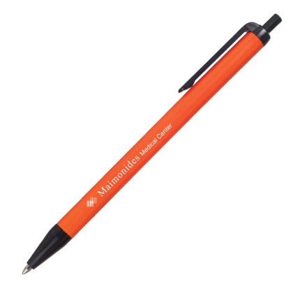 Custom Montgomery Retractable Pen w/ Colored Barrel - Orange Custom Montgomery Retractable Pen w/ Colored Barrel - Orange
