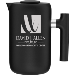 Custom 24 oz Fellow Clara Matte Black French Press - Engraved Custom 24 oz Fellow Clara Matte Black French Press - Engraved