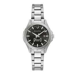 Custom Bulova Corporate Collection Ladies Sport Classic Stainless Steel Watch - Black Custom Bulova Corporate Collection Ladies Sport Classic Stainless Steel Watch - Black