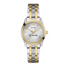 Custom Bulova Corporate Collection Ladies Two-Tone Bracelet Strap Watch - Silver Custom Bulova Corporate Collection Ladies Two-Tone Bracelet Strap Watch - Silver