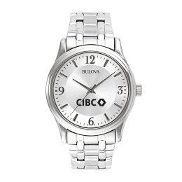 Custom Bulova Corporate Collection Men's Bracelet Strap Watch - Silver Custom Bulova Corporate Collection Men's Bracelet Strap Watch - Silver