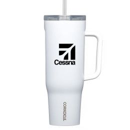 Custom Corkcicle 40 oz Cruiser Travel Mug - Gloss White Custom Corkcicle 40 oz Cruiser Travel Mug - Gloss White