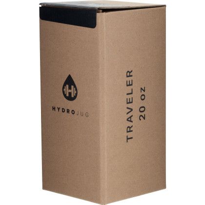 Custom 20 oz Cream HydroJug Traveler Thermal Mug - Engraved - Packaging View Custom 20 oz Cream HydroJug Traveler Thermal Mug - Engraved - Packaging View