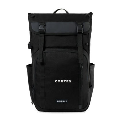 Custom Timbuk2 City Compass Recycled Polyester Tech Flap Pack - Jet Black