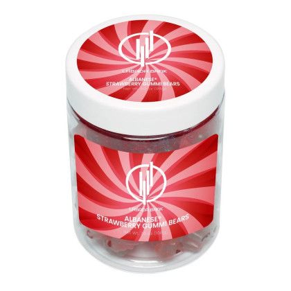Custom Albanese Strawberry Gummi Bears: Large Jar
