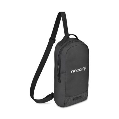 Custom Apex Recycled rPET Sling Bag - Black Side View 