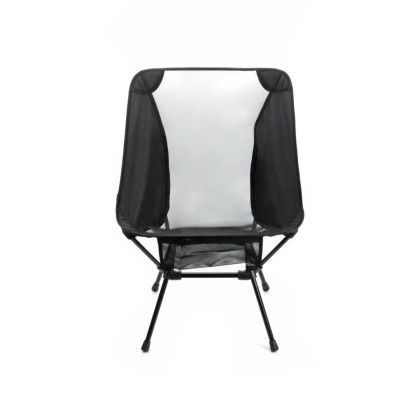 Custom Campstead Recycled rPET Camping Chair with Storage Bag - Black Front View Custom Campstead Recycled rPET Camping Chair with Storage Bag - Black Front View