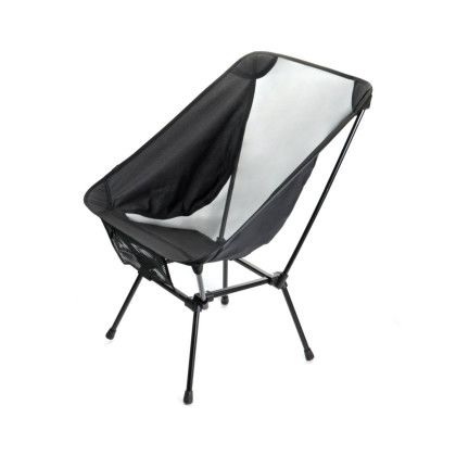 Custom Campstead Recycled rPET Camping Chair with Storage Bag - Black Side View Custom Campstead Recycled rPET Camping Chair with Storage Bag - Black Side View