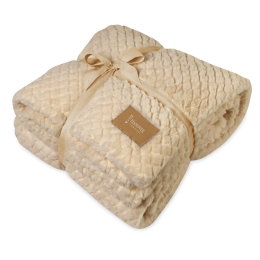 Custom Luxe Nordic Recycled Polyester Throw Blanket - Fawn