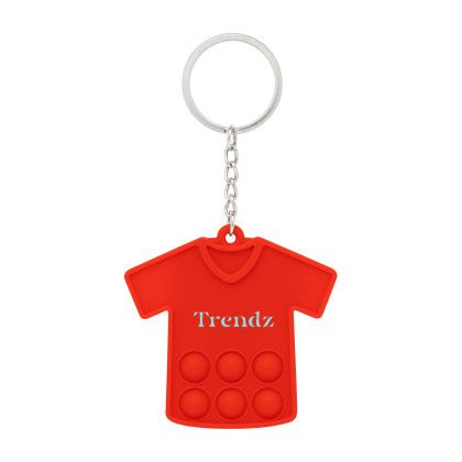 Custom Eco T-Shirt Sports Jersey Push Pop Bubble Keychain - Red Custom Eco T-Shirt Sports Jersey Push Pop Bubble Keychain - Red