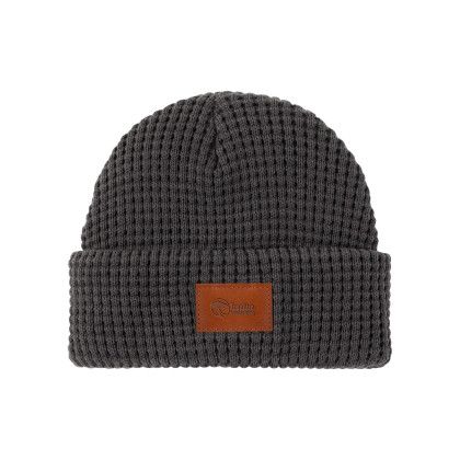 Custom Leeman Waffle Knit Beanie - Grey