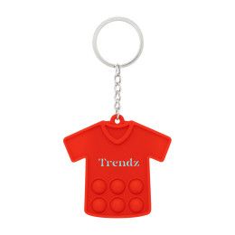 Custom Eco T-Shirt Sports Jersey Push Pop Bubble Keychain - Red Custom Eco T-Shirt Sports Jersey Push Pop Bubble Keychain - Red