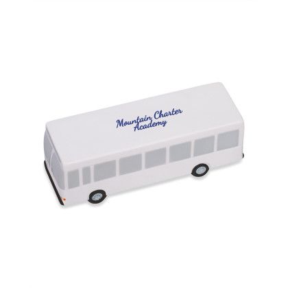 Custom Express Bus Shape Stress Ball - White Custom Express Bus Shape Stress Ball - White