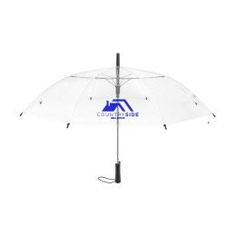 Custom 46" Auto Open Clear Umbrella - Clear Custom 46" Auto Open Clear Umbrella - Clear