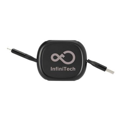 Custom Roberta Retractable Eco 100W Charging Cable - Black Custom Roberta Retractable Eco 100W Charging Cable - Black