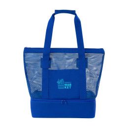 Custom Brian Eco Duo Tote with Cooler - Royal Blue Custom Brian Eco Duo Tote with Cooler - Royal Blue