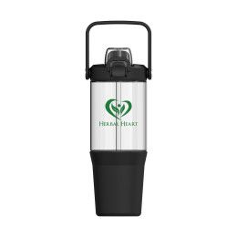 Custom 40 oz. Ivy Eco Bottle with Multi-Function Lid - Black Custom 40 oz. Ivy Eco Bottle with Multi-Function Lid - Black