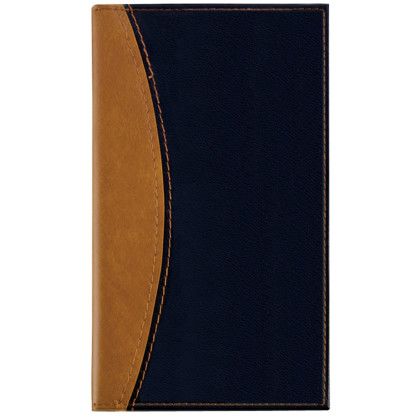 Custom Normandy 2 Tone Soft Vinyl Monthly Planner / 1 Color Insert - Brown/Black