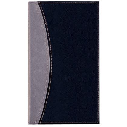 Custom Normandy 2 Tone Soft Vinyl Academic Planner / 2 Color Insert - Silver/Black