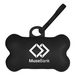 Custom Bone Shaped Pet Bag Dispenser - 1 Color Imprint - Black Custom Bone Shaped Pet Bag Dispenser - 1 Color Imprint - Black
