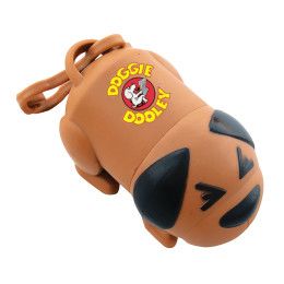 Custom Dog Shaped Pet Bag Dispenser - Full Color Sticker - Brown Custom Dog Shaped Pet Bag Dispenser - Full Color Sticker - Brown