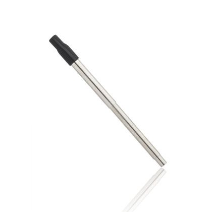 Custom Case with Retractable Straw and Brush - Silver Extented Custom Case with Retractable Straw and Brush - Silver Extented