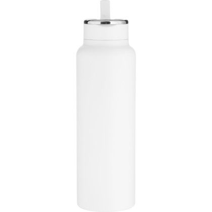 Custom 40 oz Upland Double-Wall Stainless Steel Water Bottle with Straw - Full Color Open View Custom 40 oz Upland Double-Wall Stainless Steel Water Bottle with Straw - Full Color Open View