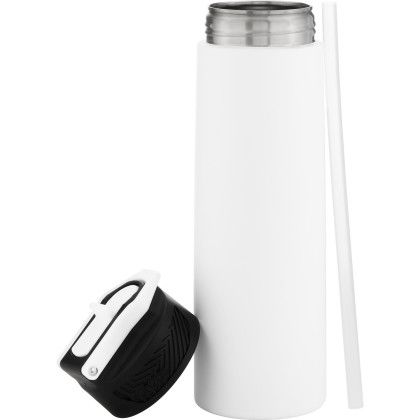 Custom 24 oz h2go Watson Matte White Water Bottle - Full Color - Open Cap View Custom 24 oz h2go Watson Matte White Water Bottle - Full Color - Open Cap View
