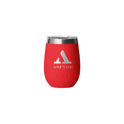 Custom Yeti Rambler 10 oz. Wine Tumbler with DuraSip Ceramic Lining - Red Custom Yeti Rambler 10 oz. Wine Tumbler with DuraSip Ceramic Lining - Red