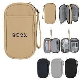Custom Leatherette Tandem Tech Travel Organizer - All Color Custom Leatherette Tandem Tech Travel Organizer - All Color