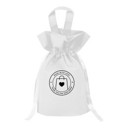 Custom Goodie Drop Recycled Non-Woven Gift Sack - White